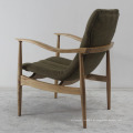 Móveis de madeira Madeira maciça de alta qualidade com cadeira de sofá de tecido
